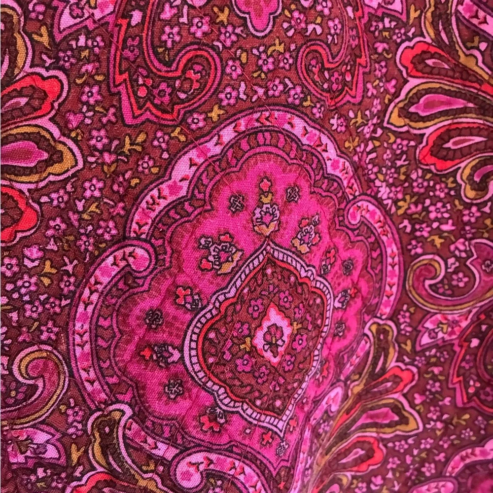 Vintage Purple Pink Paisley Quilted Jacket Size‎ 16W